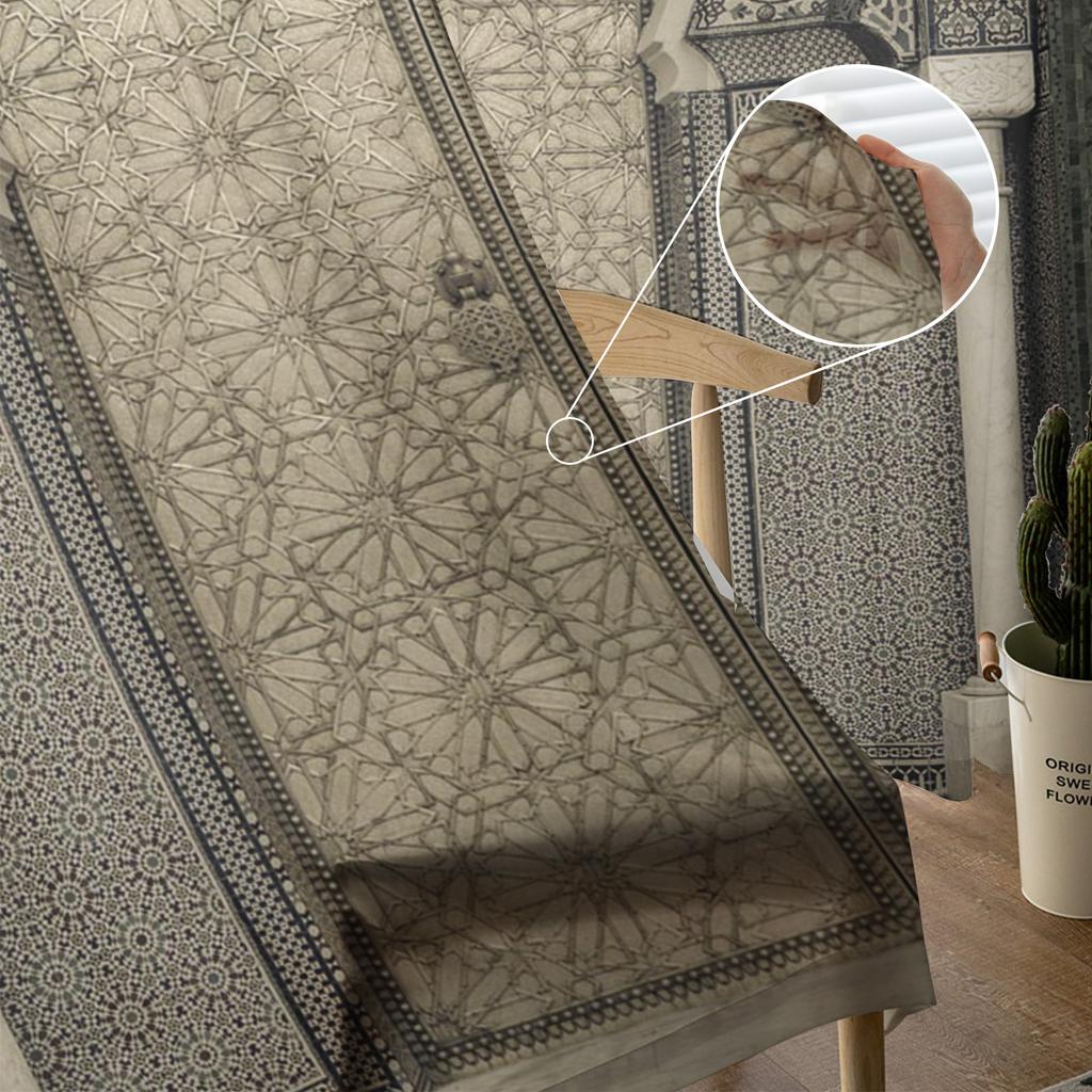 Марокканские средневековые винтажные дверные шифоновые прозрачные шторы для гостиной, спальни, украшения дома, оконные вуали, тюлевые шторы, занавески