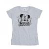 Женская/женская хлопковая футболка с изображением Минни Маус