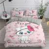 Cartoon Bedding Set Cute Cats Printed 3D Duvet Cover Set Twin Full Queen King Double Sizes Pillowcase Bedclothes Soft Polyester