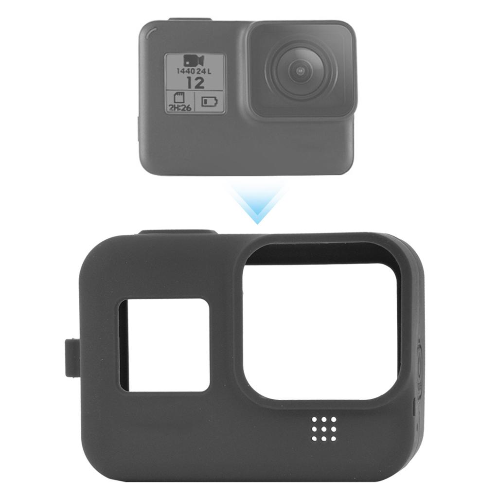 Silicone Anti Fall Protective Cover Case Accessory for 8 Action Camera(white )