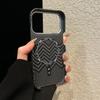 Прочный магнитный чехол для iPhone 17 с узором из кевлара, многоцветный из углеродного волокна, совместимый с Magsafe 16/15/14 Pro