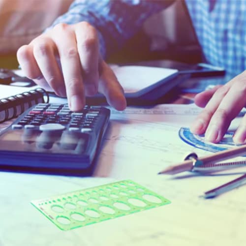 Fcliqzod888 4-Piece Ruler Set, Template, Circle Ruler, Design, Drafting Ruler Set, General Purpose, Combination, Transparent, Multi-Function, Includes