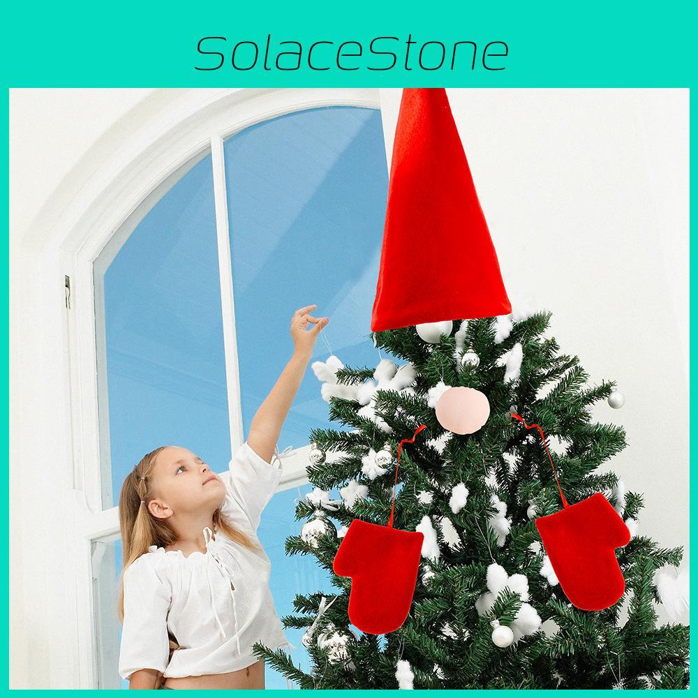 Christmas Tree Top With Hat Nose Gloves Creative Decorations For Celebrations