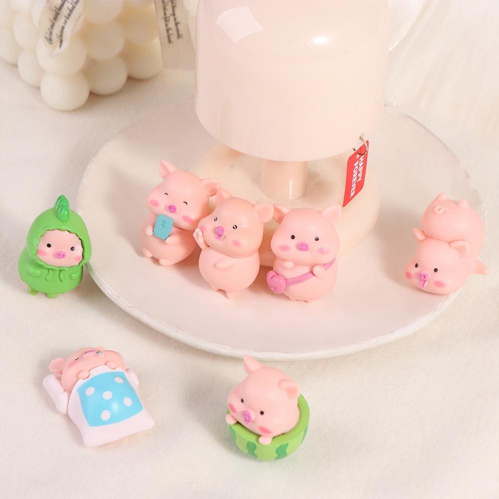 Миниатюры животных мультфильм Свинья украшение автомобиля Свинья украшение центральной консоли автомобиля предметы интерьера автомобиля