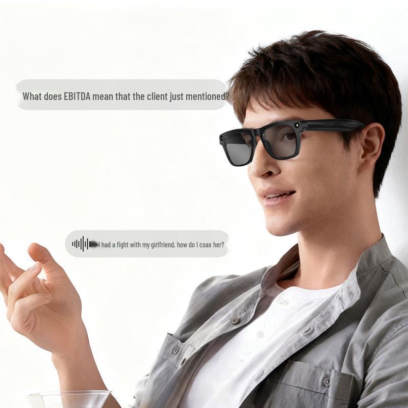 AI Smart Glasses: Voice-Controlled, Color Changing, Translation, Photo & Video Capable