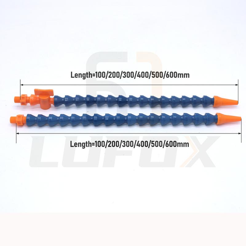 1/8" Round Nozzle Lathe Cooling Tube Plastic Flexible Water Oil Coolant Pipes Hoses Cooling Pipe with Valve Switch for CNC
