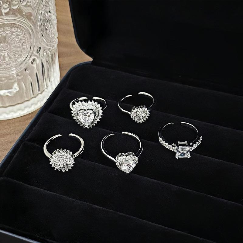 Любовь, Мода И Роскошь, Полный Звезд, Кольца С Инкрустацией Цирконами, Нишевое Высококлассное Ощущение, Изысканное И Красивое Кольцо На Указательный Палец, Женщины