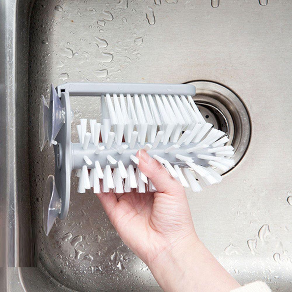 Detachable Sucker Cup Brush 2 In 1 Water Bottles Cleaner Durable Cup Scrubber Wine Glass