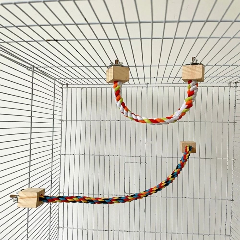 Эластичные игрушки для укусов домашних животных и птиц, деревянные игрушки для лазанья попугаев, новые игрушки из хлопковой веревки