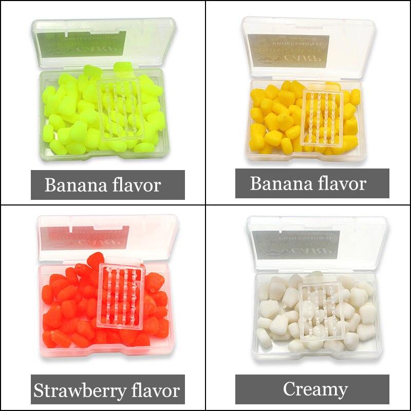 50PCS Boilies Carp Bait Pop Up Corn Bait for Carp Fishing Pop-Up Slow Sinking Fake Food Plastic Lure Fishing Tackle