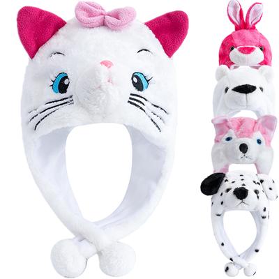 Новый стиль Унисекс Декоративная Смешная 3D Шляпа в стиле различных животных Озорная парная кепка для мужчин и женщин Плюшевая Зимняя Милая Семейная шляпа