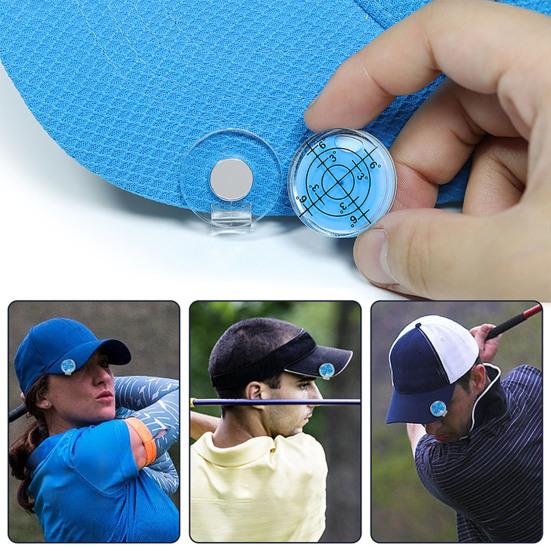 1/4Pcs Golf Level Hat Clip Marker Lightweight Golf Ball Marker Cap Clip with Colorful Design Easy To Carry Golf Hat Accessory