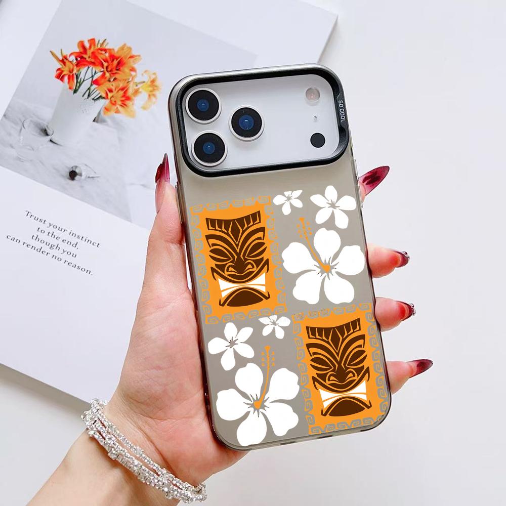 Tiki Time Phone Case For iPhone 17 16 15 14 13 12 11 Pro Max Air Matte Laser Aurora Shockproof Funda