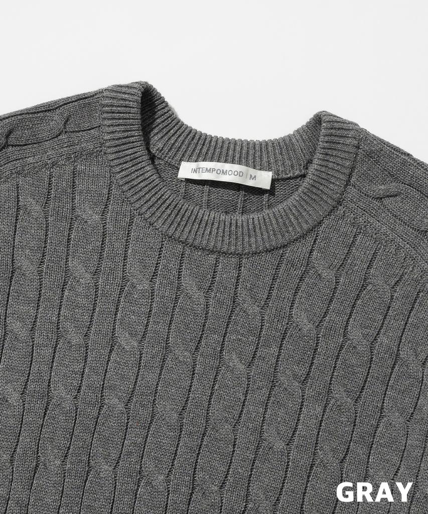 INTEMPOMOOD Standard Raglan Cable Knit: 13 Colors (Type B)