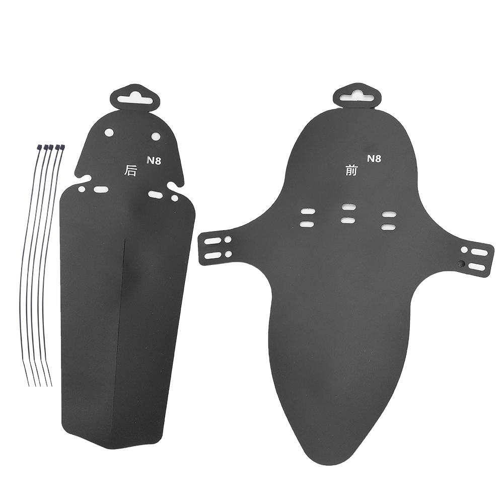Mudguards Set, Front and Rear Fenders for Mountain Road Bike, with 5 Cable Ties, Easy to Assemble, Sun Resistant Plastic