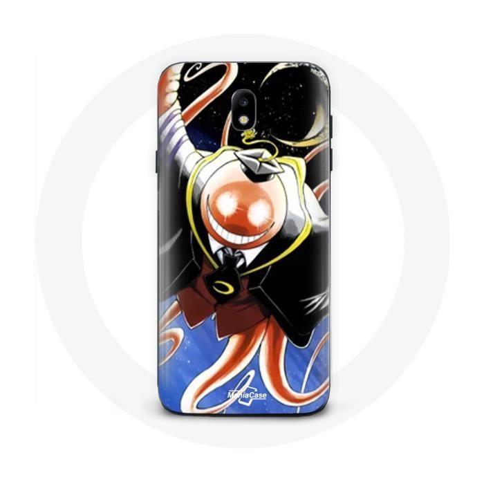 Coque - Maniacase - Samsung Galaxy J7 2017 - Koro Sensei Anime - Silicone Souple - Noir