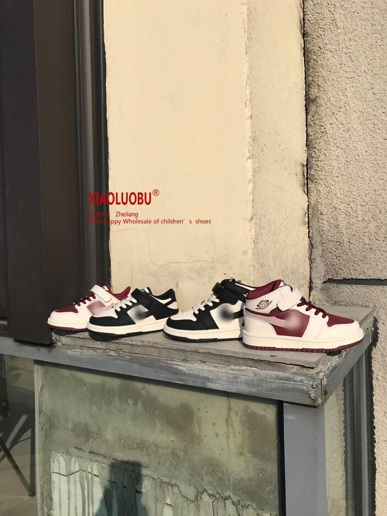 Модные нескользящие спортивные кроссовки для детей - Весна/Осень 2026, Удобный стиль AJ Board для мальчиков и девочек.