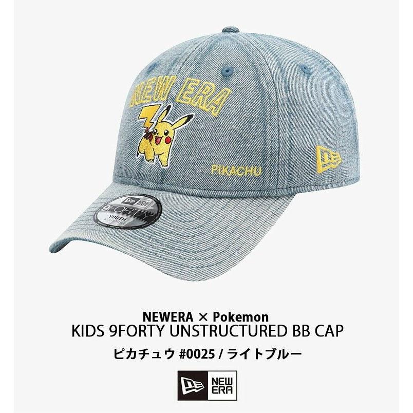 NEWERA Pokemon Era Cap Kids 940 Unstructured BB Pikachu Lizardon Lucario Soft Free Size Youth Baby Collaboration