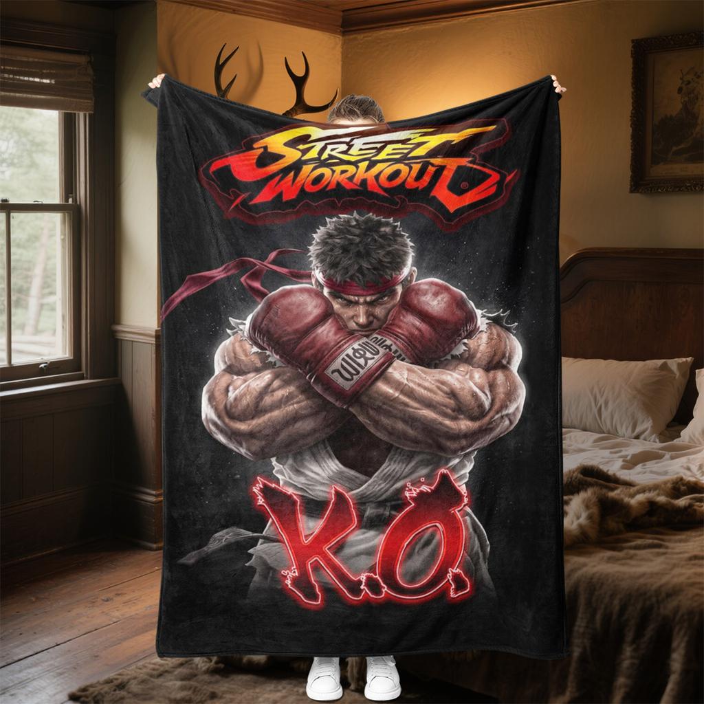 Street Fighter Ii Characters Blanket Soft And Portable All Season Home Bed Sofa Blanket Office Travel Nap Break Warm Blanket