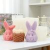 Силиконовая форма Пасхальный Кролик DIY Бантик Улыбающийся Кролик Корзина Форма Яйца Многоцелевой Инструмент для Свечей Гипса Управляемый Праздничный Декор