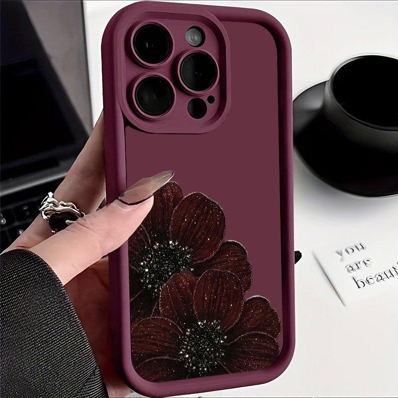Роскошный чехол для телефона с цветочным узором для iPhone 17 Pro Max 16E 15 Pro 14 13 12 11 Mini AIR XS XR XS 8Plus, противоударный и защищающий от падений