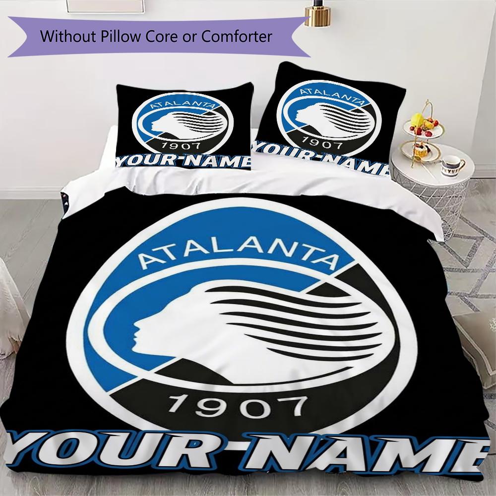 Custom Name Atalanta BC Pattern Bedding uilt Set uilt Cover Pillowcase Home Decoration Birthday Gift (1*duvet cover+2*pillowcase without core)