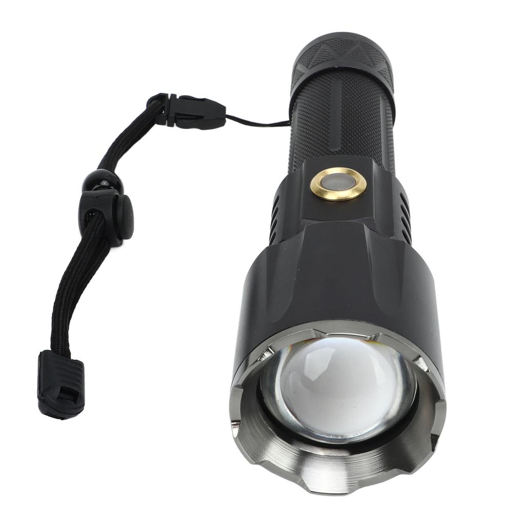 Zoomable Flashlight High Brightness White Light Type C Charging 1500m Long Range for Outdoor