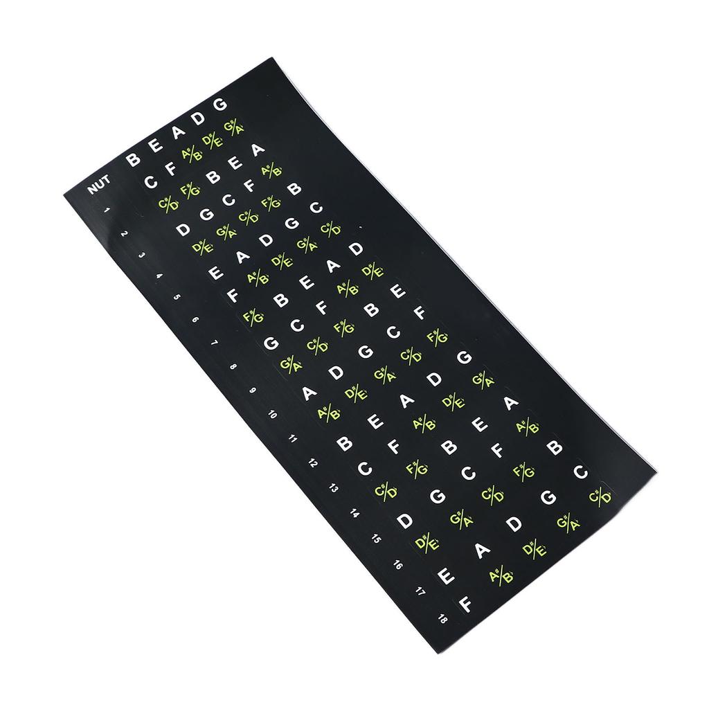 Наклейка на гриф гитары, басовый аккорд, лад, нота, указатель пальцев, наклейка для начинающих, играющих на 5 струнах