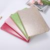 New Design Bright PU Leather Cover Notebook A5 Shine Line Pages Diary Flash Color Notebook with Elastic Strap  for Stock