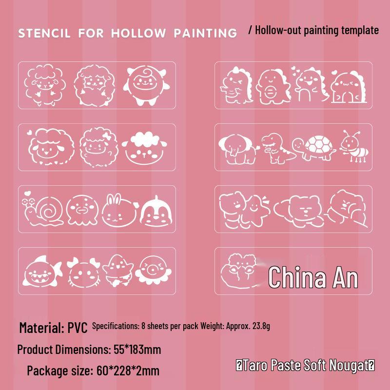 Yuezhen Hand-painted Kindergarten Newspaper & Color Painting Template Set