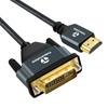 Thsucords 4K HDMI to DVI Cable 1M позолоченный плетеный DVI to HDMI Cable двунаправленный совместимый с проектором ноутбуком телевизором ПК DVD-плеером сертифицирован