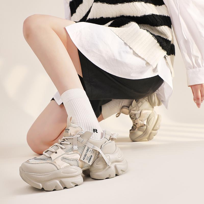 Augustine casual dad shoes women's spring and autumn 2025 new Internet celebrity platform soft sole student sports shoes ins