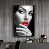 Красные губы женщина холст картины постеры и печать настенная живопись картина для гостиной домашний декор