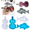 Violin Storage Box Crystal Epoxy Mold DIY Jewelry Container Box Ornaments Small Fish Tray Organiser Silicone Mold