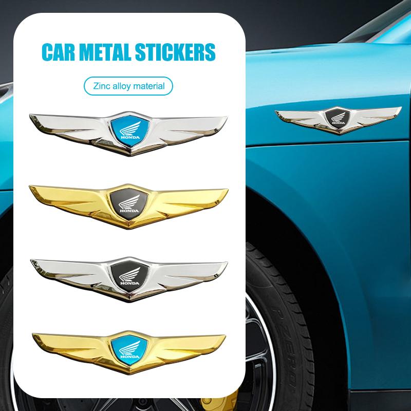 Car Front Grille Emblem Sticker Exterior Decoration Hood Front Face Appearance Logo Accessories For Honda Mugen Power Civic CRV HQ4
