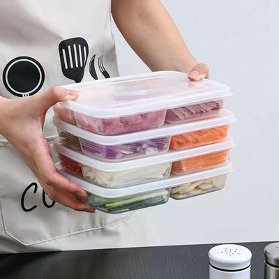 4 сетки, ящик для хранения продуктов питания, фруктов, портативное отделение, органайзеры для холодильника, морозильной камеры, упакованное мясо, лук, имбирь, прозрачный, хрустящий