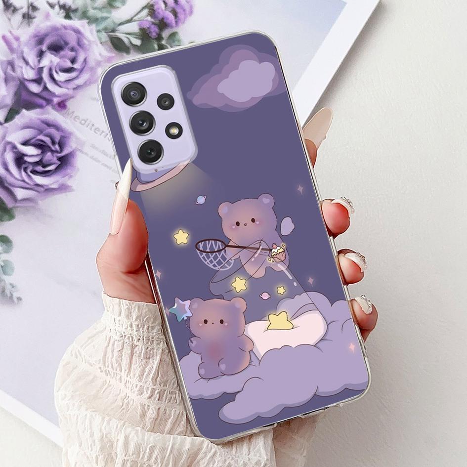 For Samsung Galaxy A52 A52s 5G Case SM-A526B SM-A528B Phone Cover Fashion Flower Soft Silicone Funda For Samsung A72 A 52 Bumper