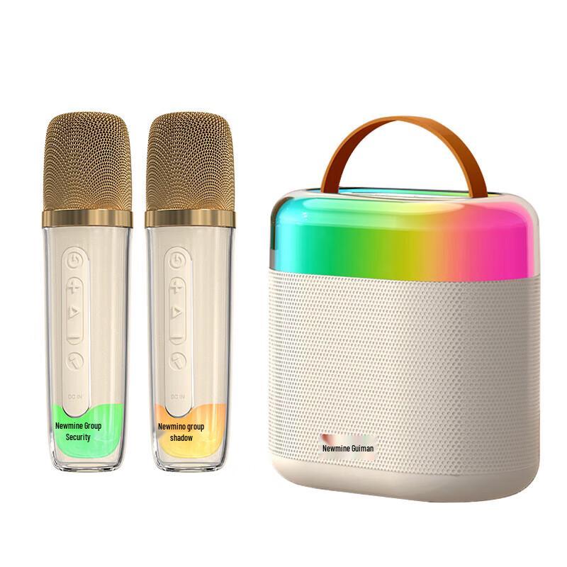 Newsmy MC72 Portable Dual Wireless Karaoke Microphone & Speaker System