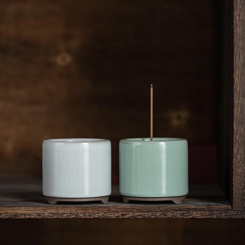 Керамическая курильница для благовоний Подставка для благовоний Офисное украшение для чайной комнаты Винтажный домашний декор Статуэтки Бытовые портативные аксессуары для дома