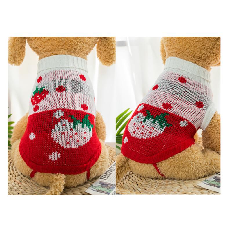 Свитер для собак, рождественская зимняя теплая одежда для собак маленьких собак, кошек, вязаное пальто для щенков, костюм французского бульдога, чихуахуа, йорка