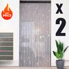 2 Pack Glitter String Curtains 39x79 Inch Fringe Panels Room Divider Fly Screen for Home Décor Door Windows Wedding Party Hotel Living Room Doorways