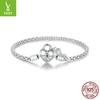 S925 Silver Heart Lock Key Basic Bracelet, Niche Versatile Gift Bracelet Jewelry For Girlfriend