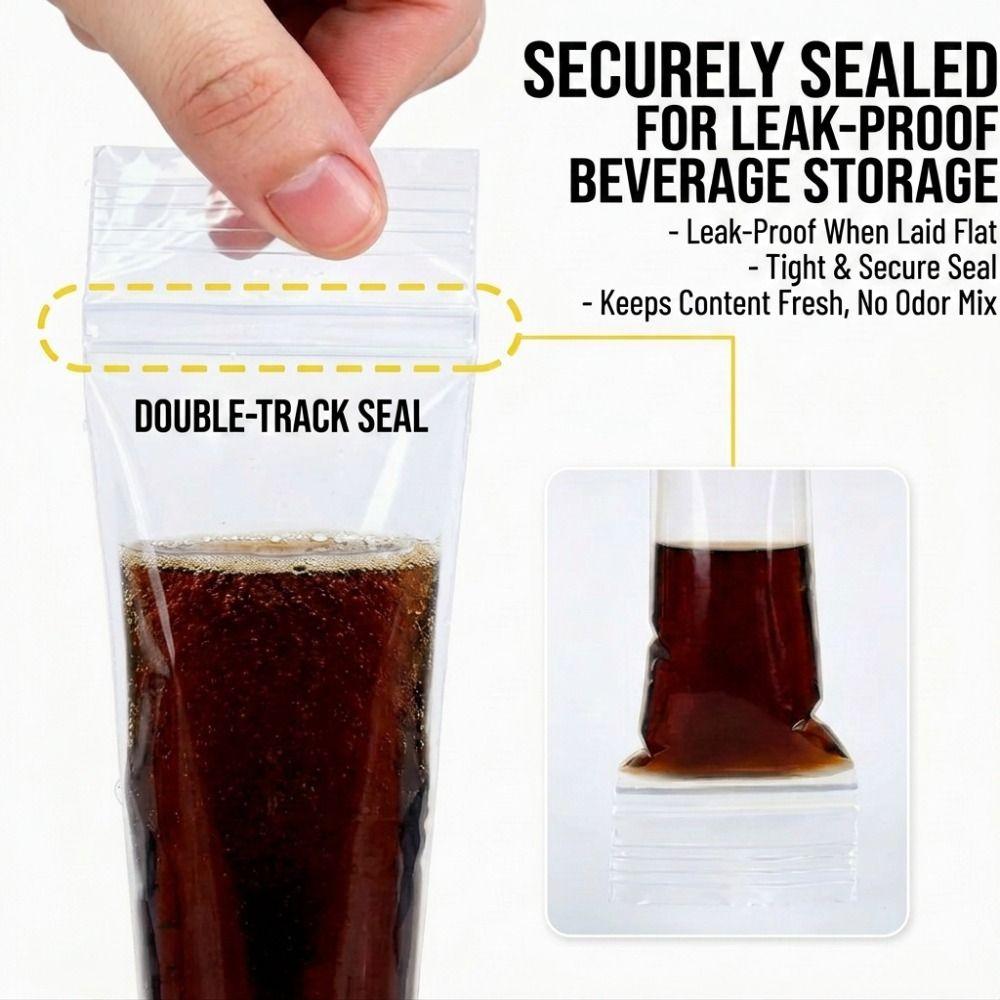 100pcs Zip Seals Ice Popsicle Mold Homemade Ice Lolly Bags Disposable Ice Popsicle Summer