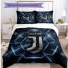Juventus FC С принтом 3 шт. Комплект постельного белья Мягкий, приятный для кожи, стирающийся Пододеяльник и Наволочки Комплект Для всех сезонов Спальня