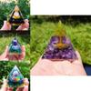 Luxurious Amethyst Pyramid Crystal Energy Orgone Home Ornament Perfect For Relaxation And Gift Giving