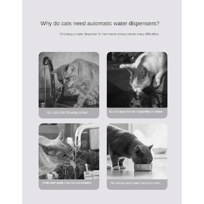 Intelligent Induction Cat Water Dispenser Large Capacity Purification Wireless Pet Water Dispenser Smart Dog Water Dispenser
