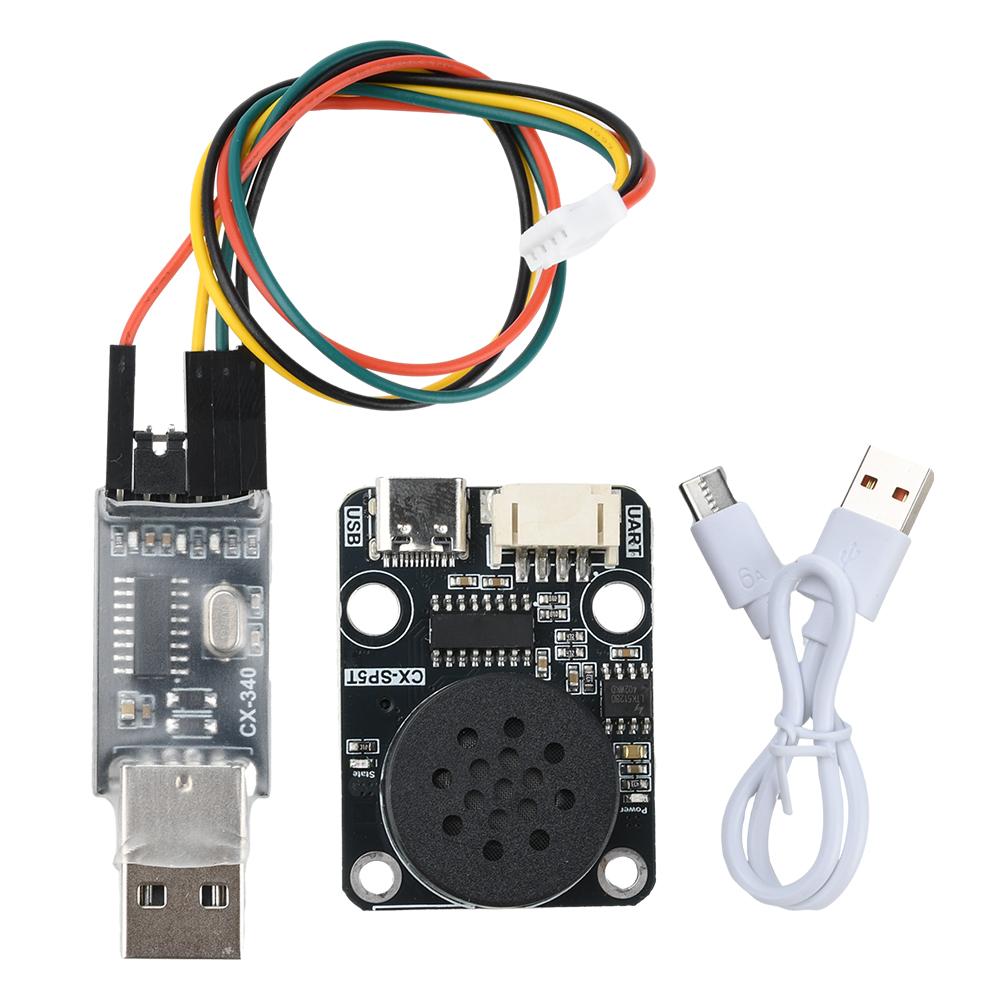 Модуль воспроизведения голоса MP3 DC 3.3-5V, интеллектуальное голосовое вещание MP3, управление через последовательный порт UART, карта TF для Arduino