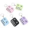 Creative Mini Dj Machine Music Keychain Funny Luminous Sound Toy Keyring Car Key Holder Bag Pendant Backpack Hanging Decoration