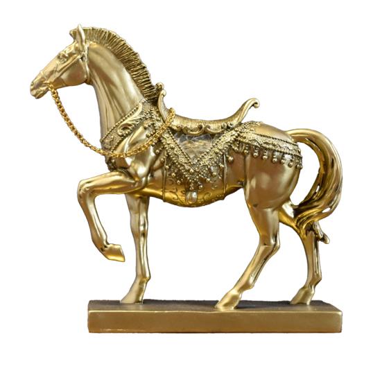Смола Статуэтка Бегущей Лошади Миниатюрная Имитация Пони Фигурка Животное Скульптура Домашний Офис Настольное Украшение Орнамент