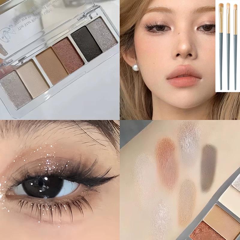 Summer Ice Is Blue and Green! Dopamine Eye Shadow Plate 2025 New Arrival Matte Shimmer Thin and Glittering Cool Blue Green